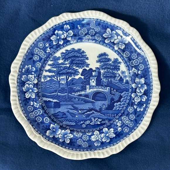 Antique 1920s Blue Copeland Spode tower, England Dnner Plate - Picture 1 of 7